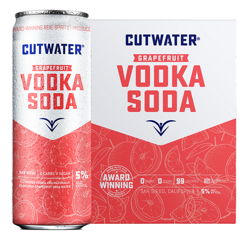 CUTWATER GRFT VODKA SODA 4PK CANS